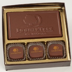 Double Tree 3 Pc Truffle Box with Logo Bar 