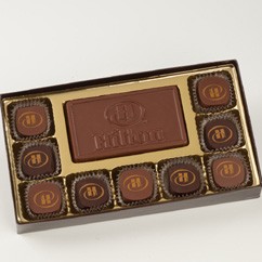 Hilton 9 Pc Truffle Box with Logo Bar 