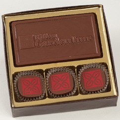 Hilton Garden Inn 3 Pc Truffle Box with Logo Bar 