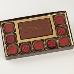 Hilton Garden Inn 9 Pc Truffle Box with Logo Bar 