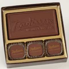 Radisson 3 Pc Truffle Box with Logo Bar 