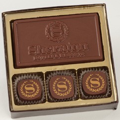 Sheraton 3 Pc Truffle Box with Logo Bar 